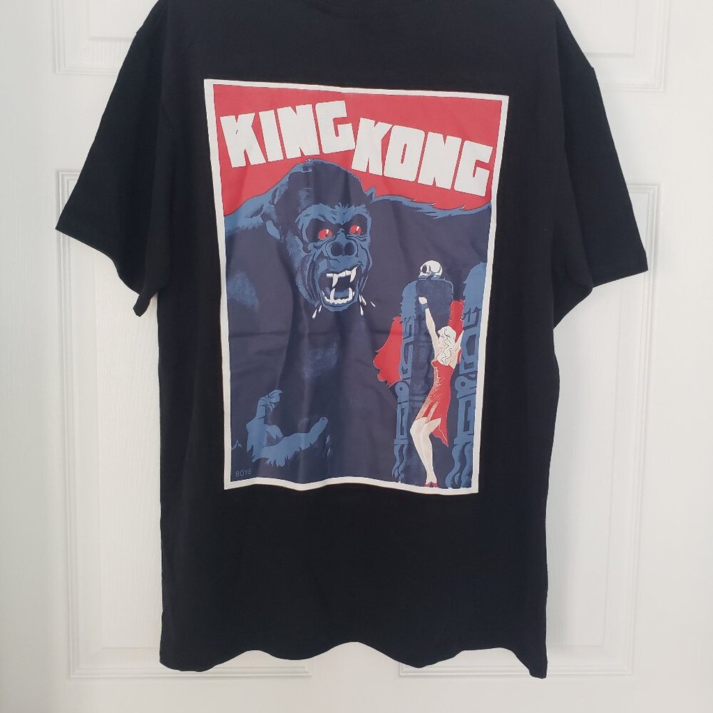 Rebel Vengeance Men's King Kong & Ann Darrow 1933 Poster T-Shirt Black Sz XL NWT